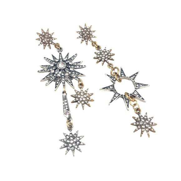 Soliel chandelier earringsVintage Inspired Starburst & Sunburst Drop Earrings Wi - Picture 5 of 10